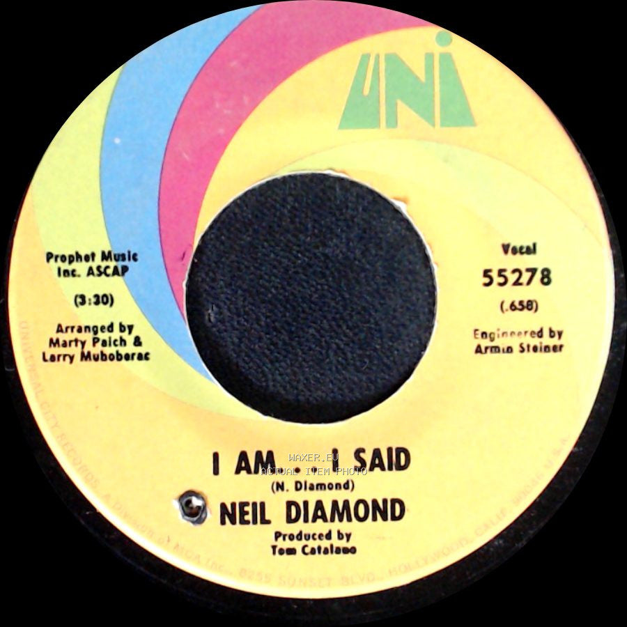 Neil Diamond - Done Too Soon / I Am... I Said side B
