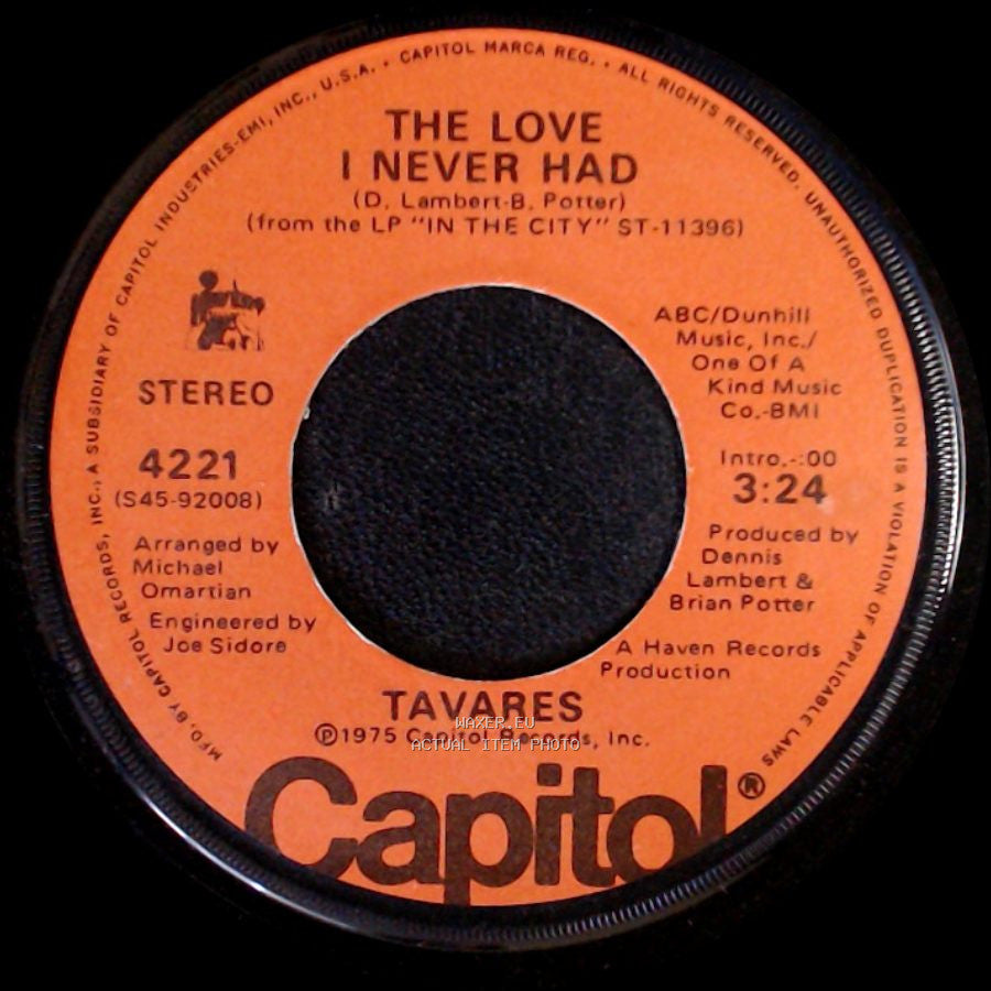 Tavares - The Love I Never Had / In The City side A