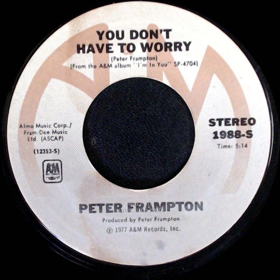 Peter Frampton - You Don't Have To Worry / Tried To Love side A