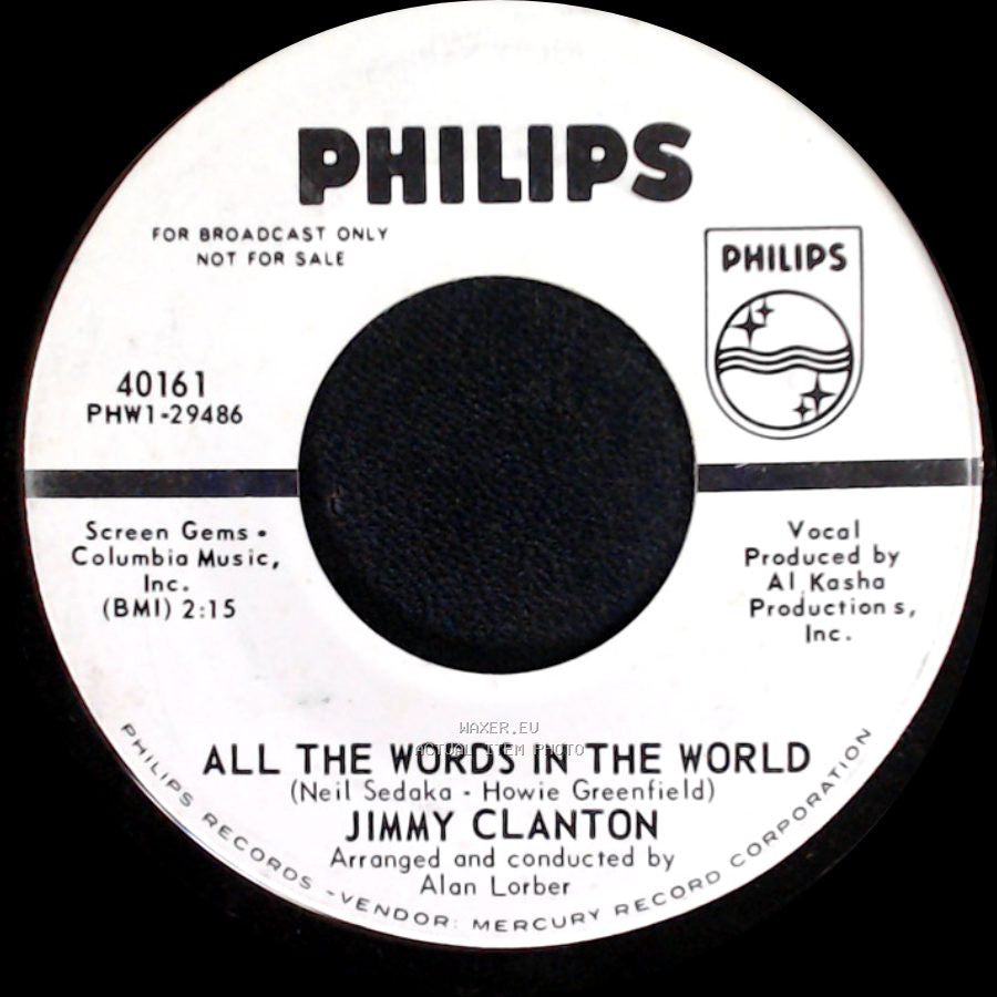 Jimmy Clanton - All The Words In The World / Red Don't Go With Blue side A
