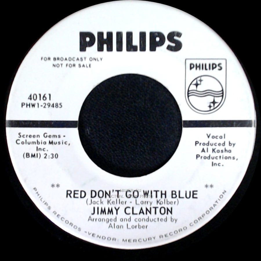 Jimmy Clanton - All The Words In The World / Red Don't Go With Blue side B