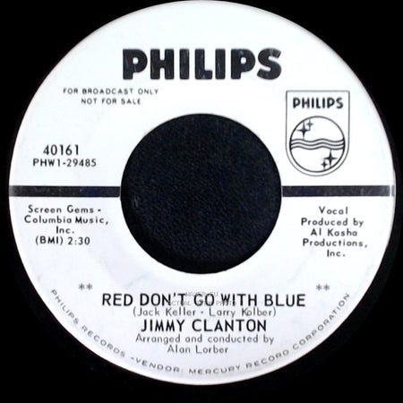 Jimmy Clanton - All The Words In The World / Red Don't Go With Blue side B