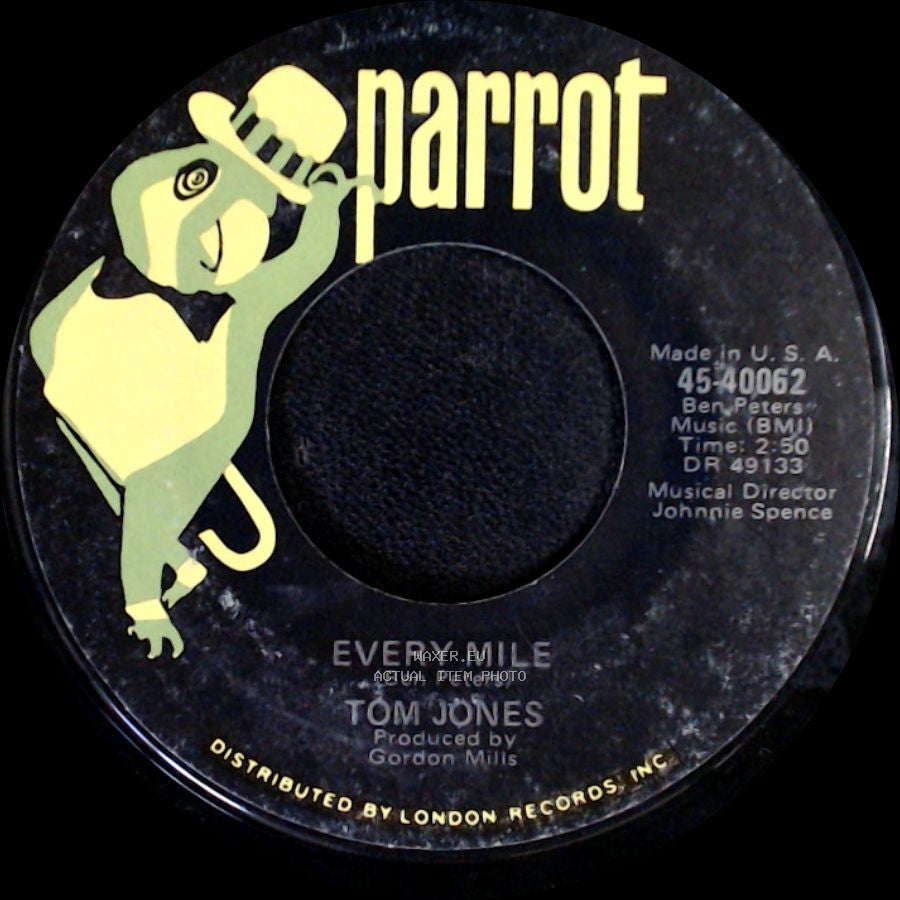 Tom Jones - Puppet Man / Every Mile side B