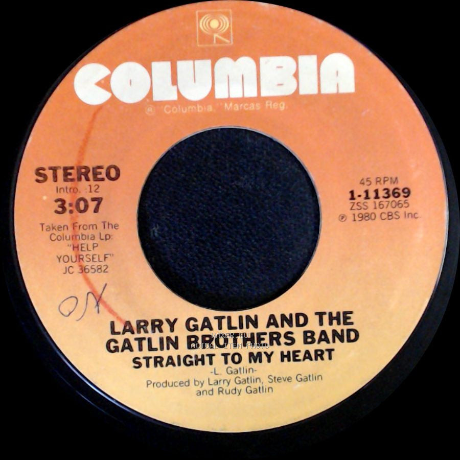 Larry Gatlin And The Gatlin Brothers Band - Take Me To Your Lovin' Place / Straight To My Heart side B