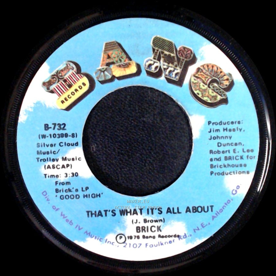 Brick - That's What It's All About / Can't Wait (Tick Tock) side A