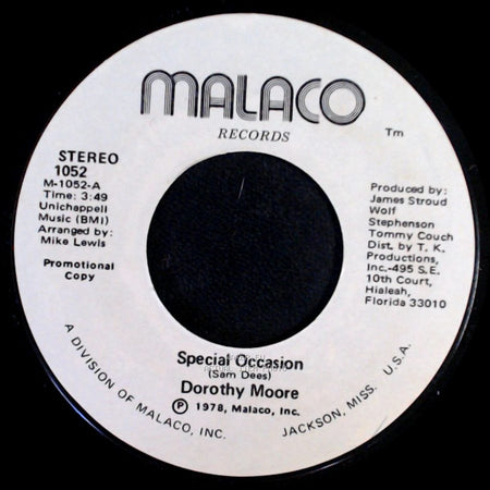 Dorothy Moore - Special Occasion / Special Occasion side A