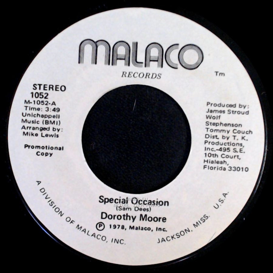 Dorothy Moore - Special Occasion / Special Occasion side A