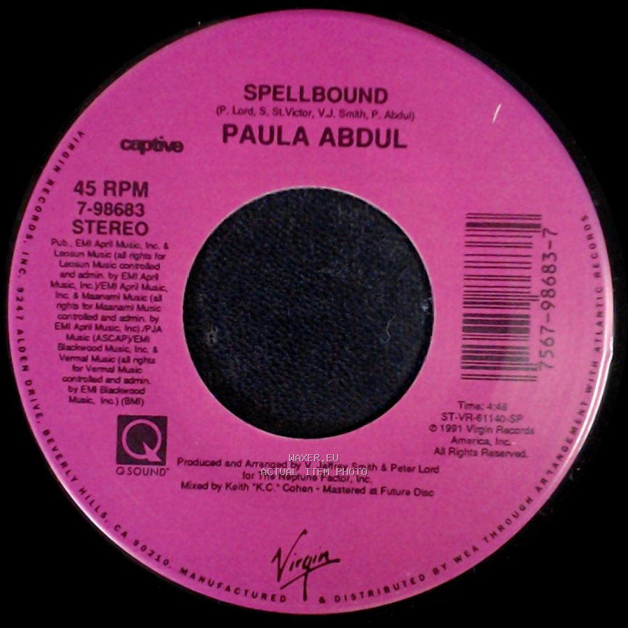 Paula Abdul - Blowing Kisses In The Wind / Spellbound side B