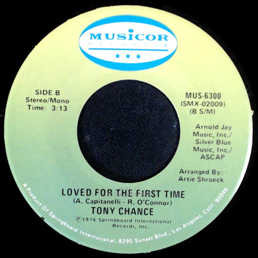Tony Chance - Sweet Marjorene / Loved For The First Time side B