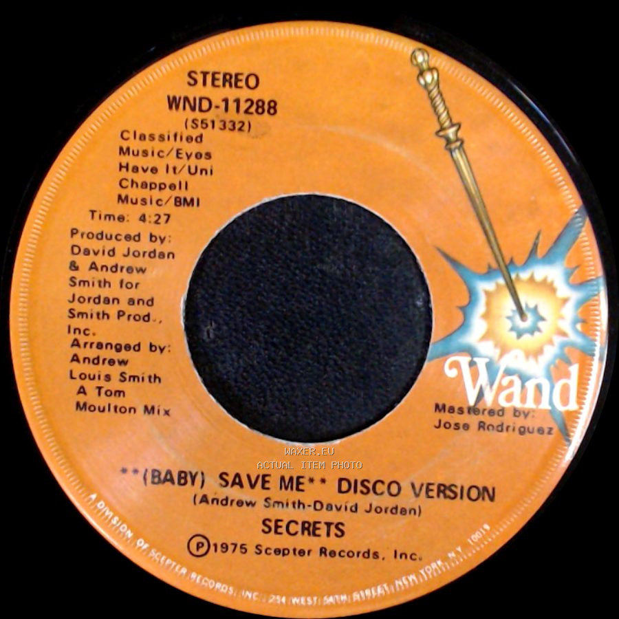 Secrets - (Baby) Save Me Disco Version / (Baby) Save Me side A