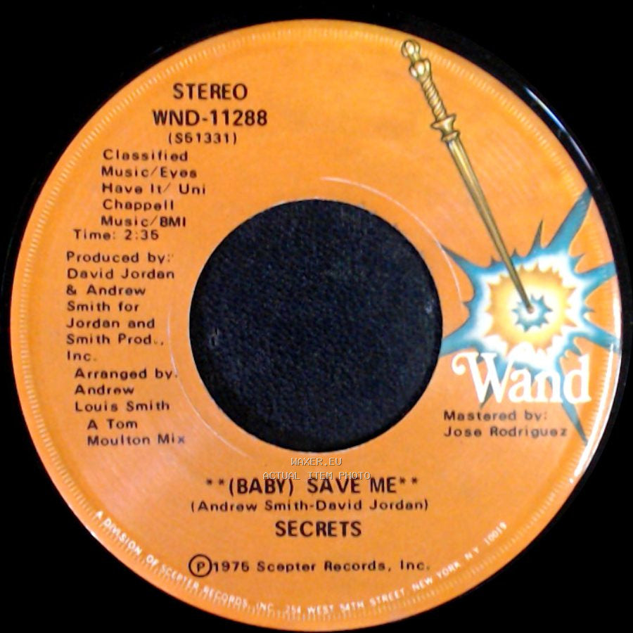 Secrets - (Baby) Save Me Disco Version / (Baby) Save Me side B