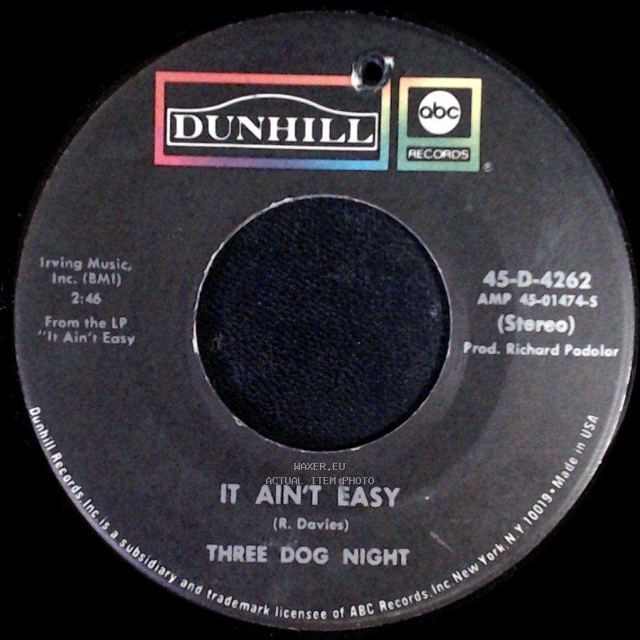 Three Dog Night - One Man Band / It Ain't Easy side B