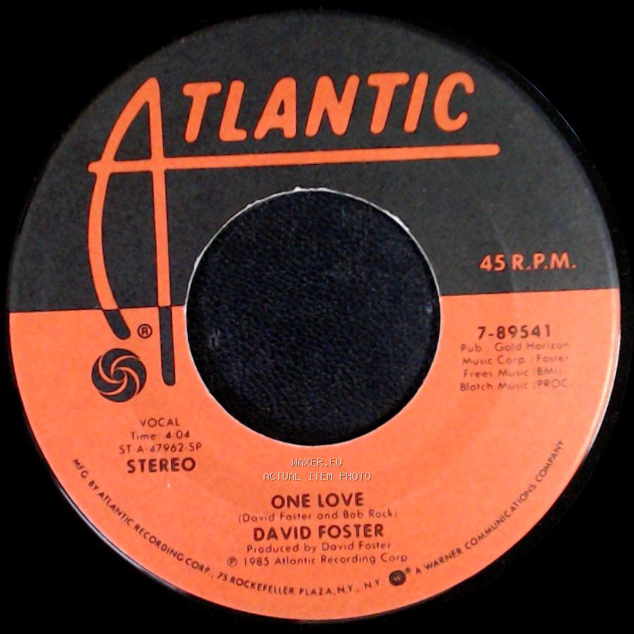 John Parr / David Foster - St. Elmo's Fire (Man In Motion) / One Love side B