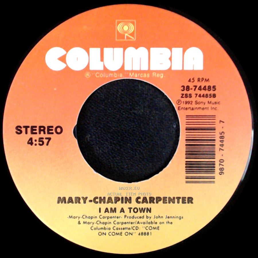 Mary-Chapin Carpenter - I Am A Town / Not Too Much To Ask (With Joe Diffie) side A