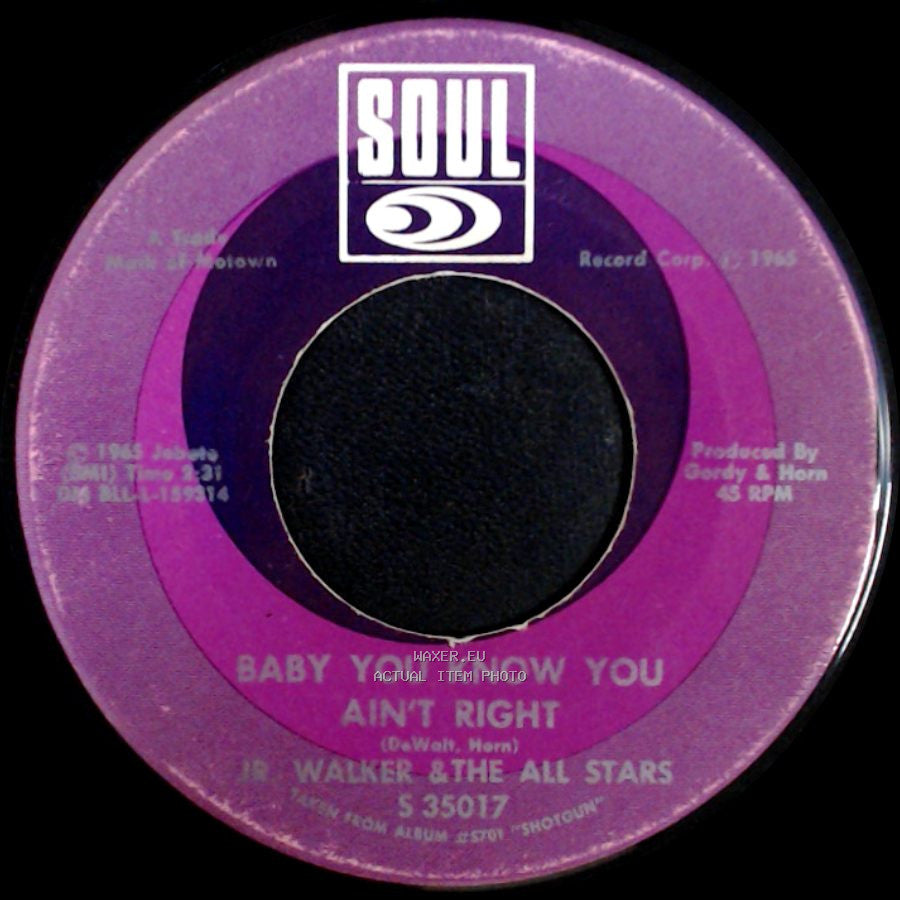 Jr. Walker & The All Stars - Baby You Know You Ain't Right / Cleo's Mood side A