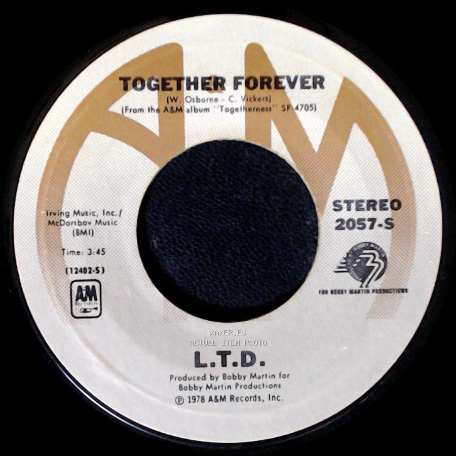 L.T.D. - Holding On (When Love Is Gone) / Together Forever side B