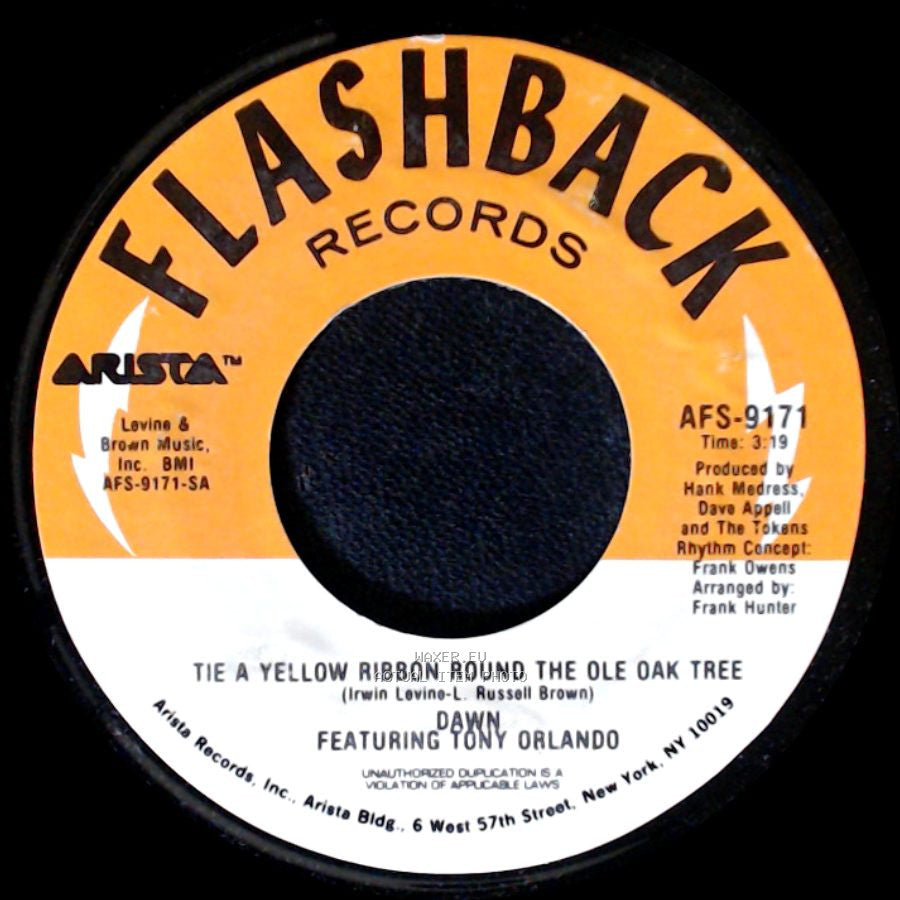 Dawn Featuring Tony Orlando - Say, Has Anybody Seen My Sweet Gypsy Rose / Tie A Yellow Ribbon Round The Ole Oak Tree side B