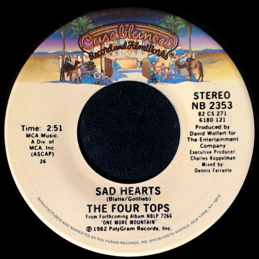 The Four Tops - I Believe In You And Me / Sad Hearts side B
