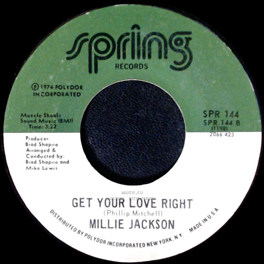 Millie Jackson - Get Your Love Right / I Got To Try It One Time side A