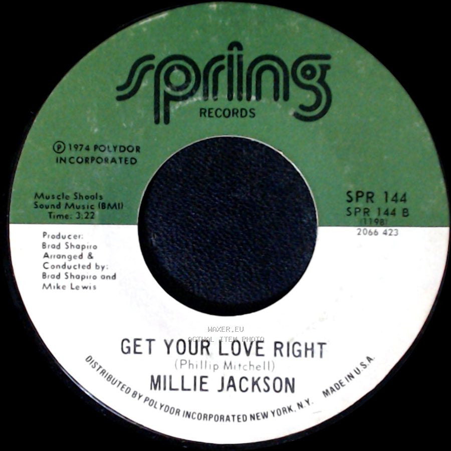 Millie Jackson - I Got To Try It One Time / Get Your Love Right side B