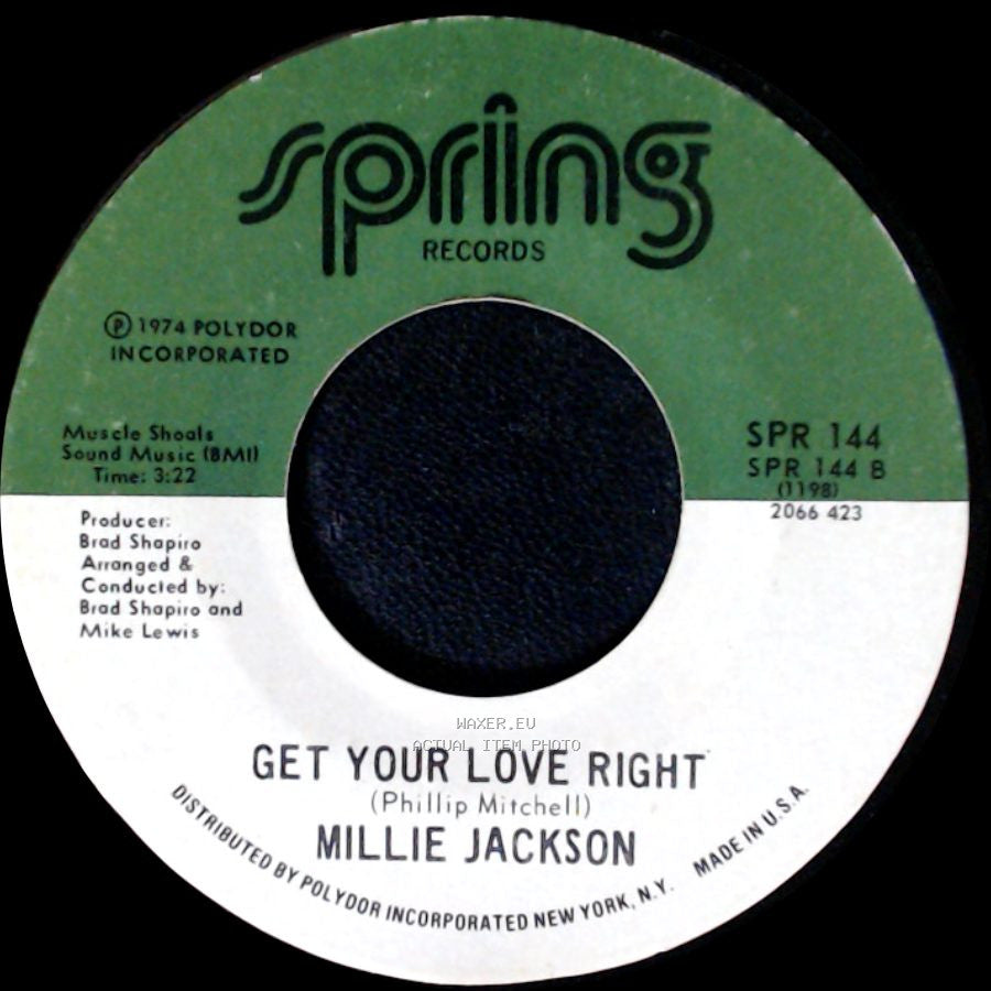 Millie Jackson - Get Your Love Right / I Got To Try It One Time side A