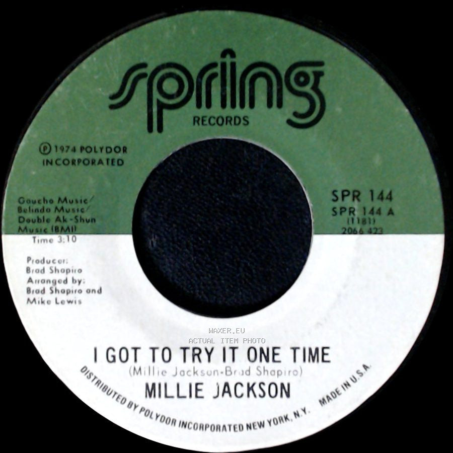Millie Jackson - Get Your Love Right / I Got To Try It One Time side B