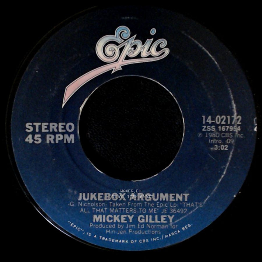 Mickey Gilley - You Don't Know Me / Jukebox Argument side B