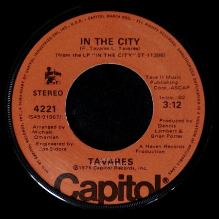 Tavares - In The City / The Love I Never Had side A