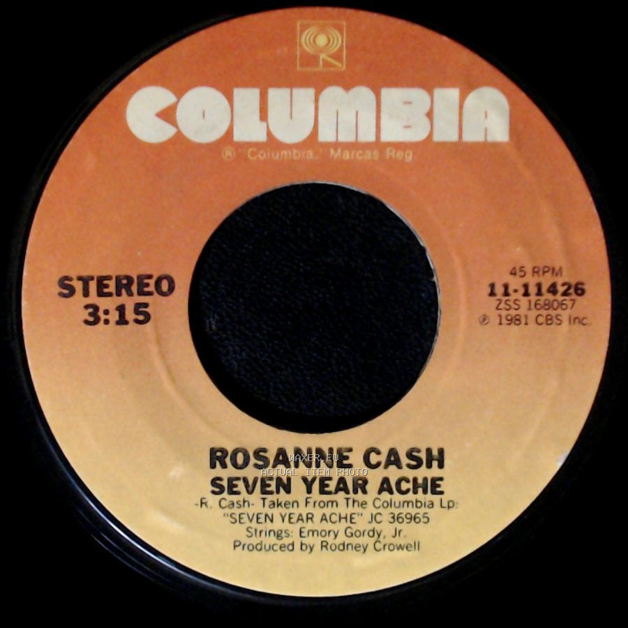 Rosanne Cash - Blue Moon With Heartache / Seven Year Ache side B