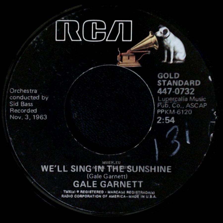 Gale Garnett - We'll Sing In The Sunshine / You Are My Sunshine side A