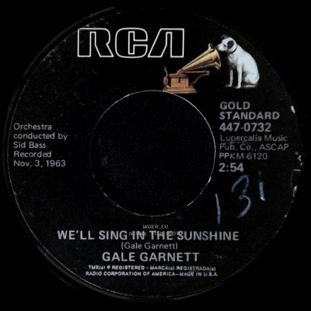 Gale Garnett - We'll Sing In The Sunshine / You Are My Sunshine side A