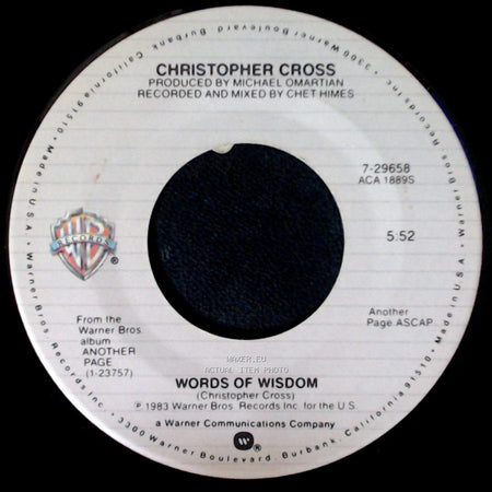 Christopher Cross - Words Of Wisdom / Think Of Laura side A