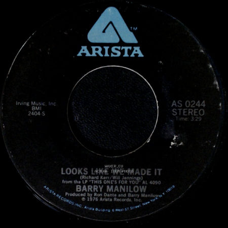 Barry Manilow - New York City Rhythm / Looks Like We Made It side B