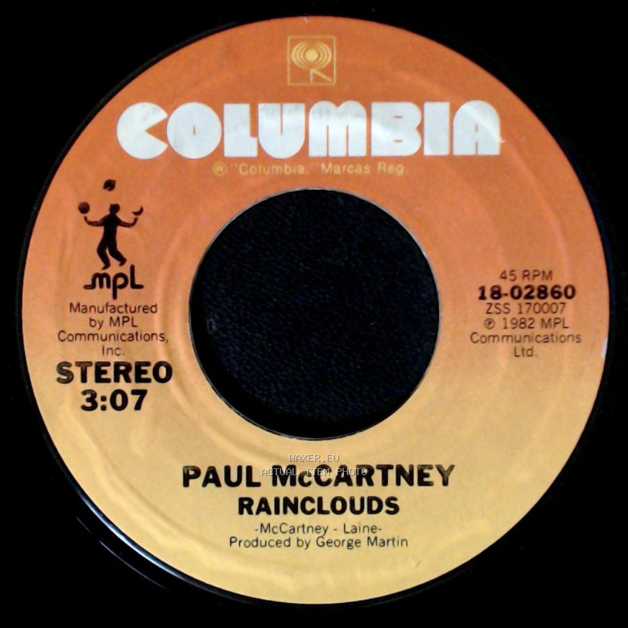 Paul Mccartney - Ebony And Ivory / Rainclouds side B