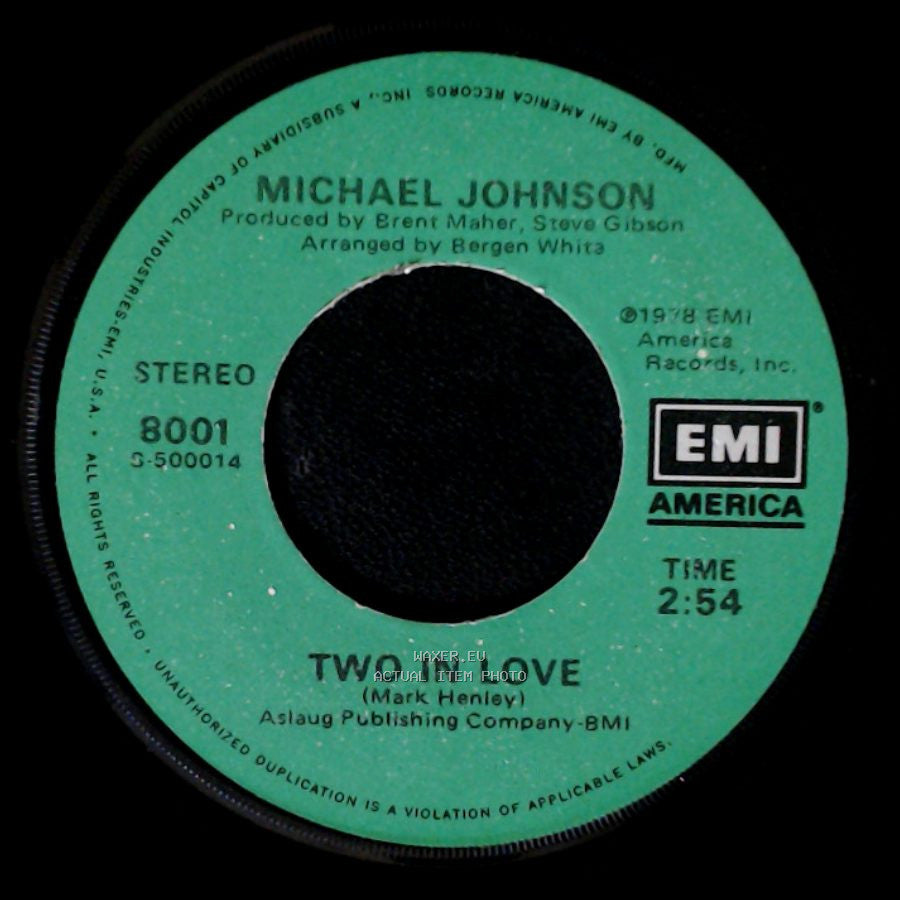 Michael Johnson - Bluer Than Blue / Two In Love side B