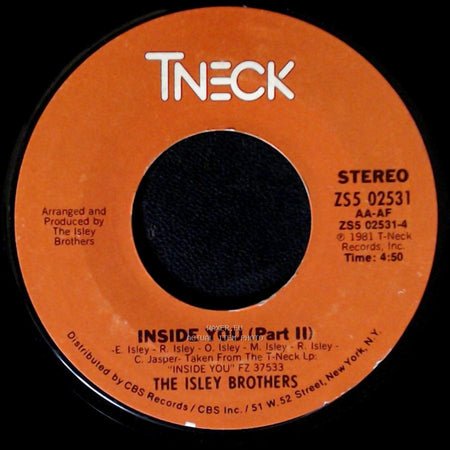 The Isley Brothers - Inside You (Part I) / Inside You (Part Ii) side B