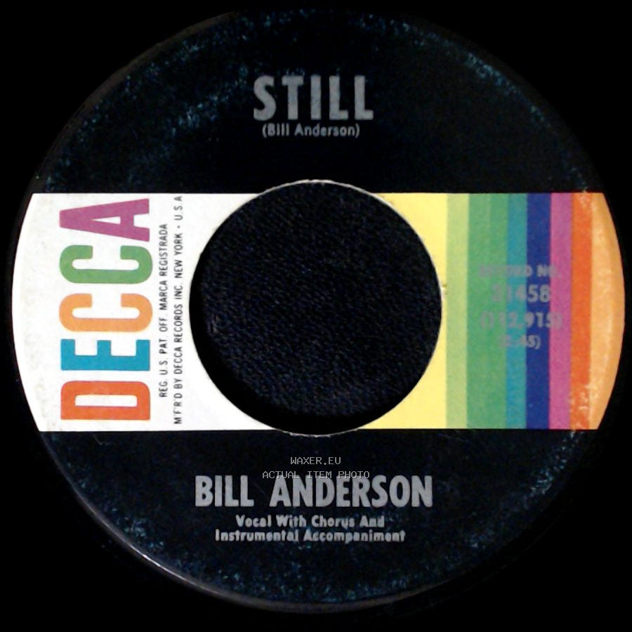 Bill Anderson - You Made It Easy / Still side B