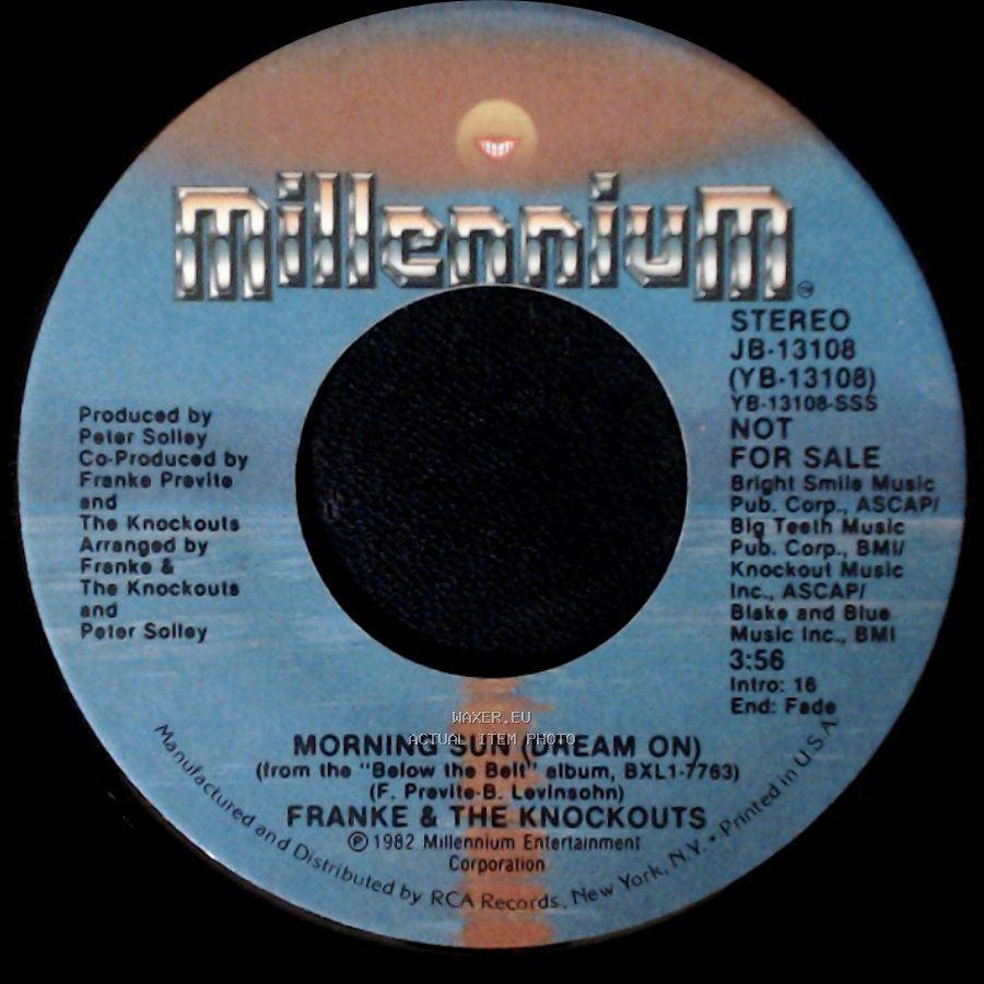 Franke & The Knockouts - Morning Sun (Dream On) / Morning Sun (Dream On) side B