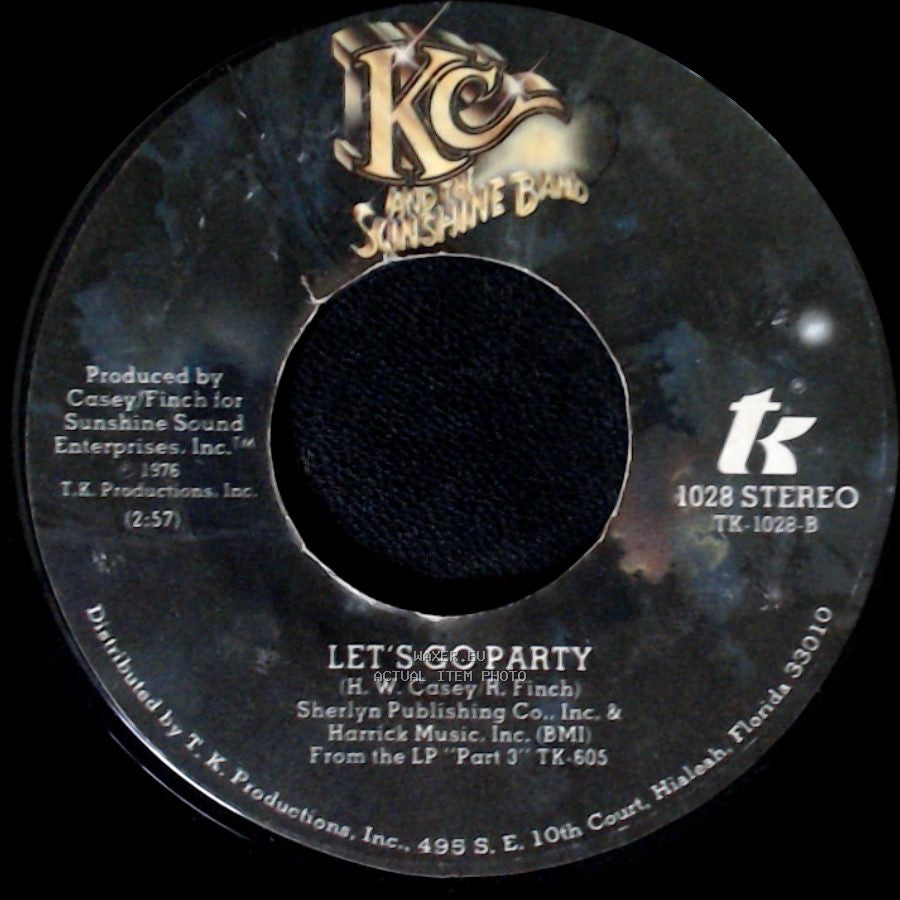 Kc And The Sunshine Band - It's The Same Old Song / Let's Go Party side B