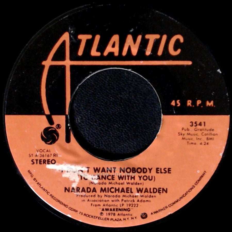 Narada Michael Walden - I Want Nobody Else (To Dance With You) / Will You Ever Know side A