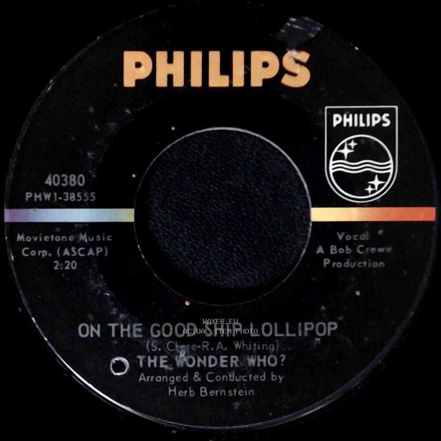 The Wonder Who? - You're Nobody Till Somebody Loves You / On The Good Ship Lollipop side B