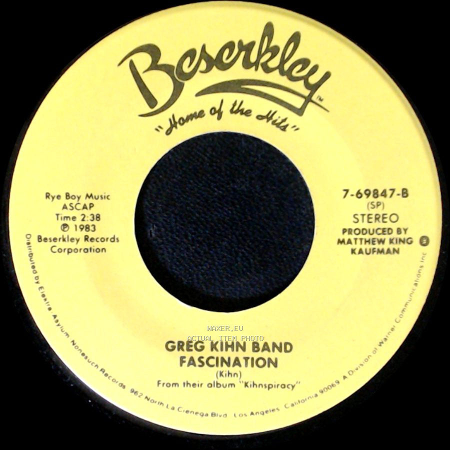 Greg Kihn Band - Jeopardy / Fascination side B