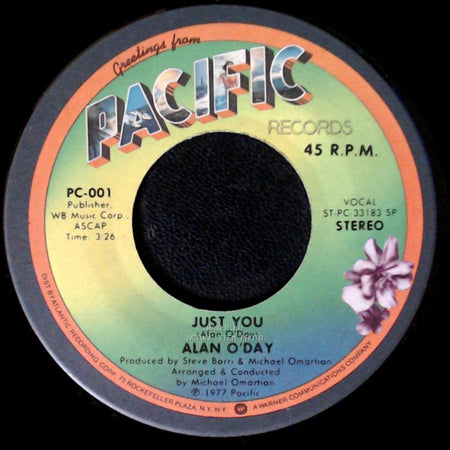 Alan O'day - Undercover Angel / Just You side B