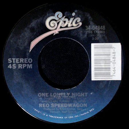 Reo Speedwagon - Wheels Are Turnin’ / One Lonely Night side B