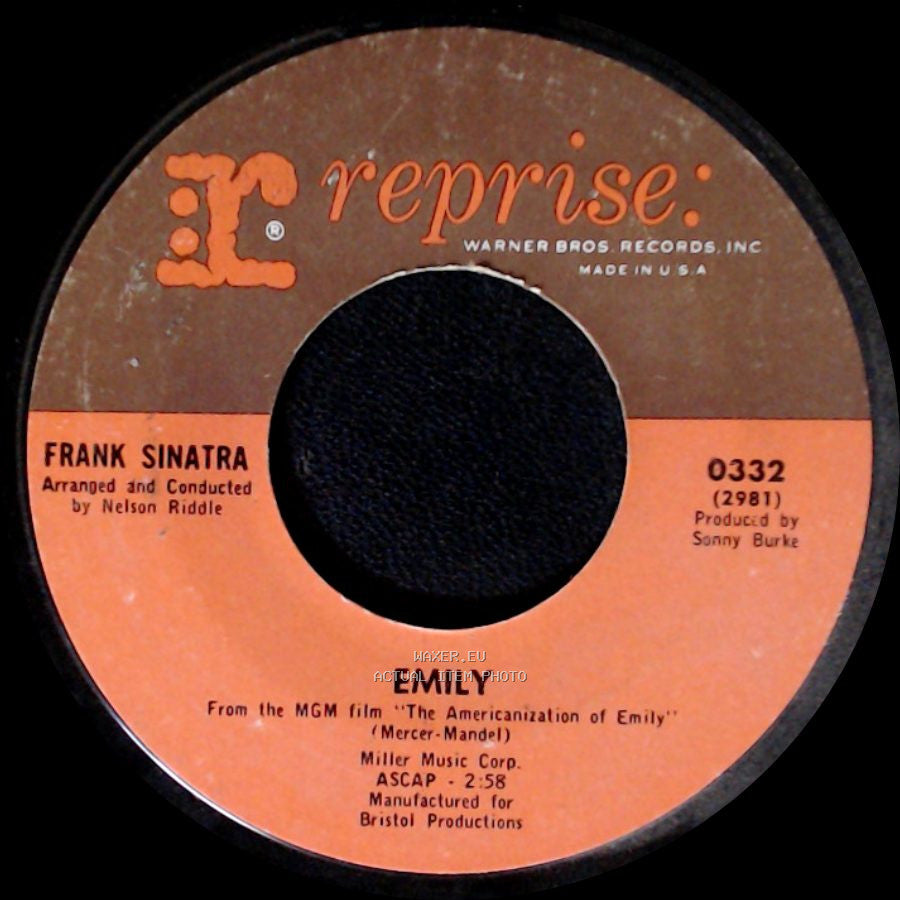 Frank Sinatra - Emily / Somewhere In Your Heart side A