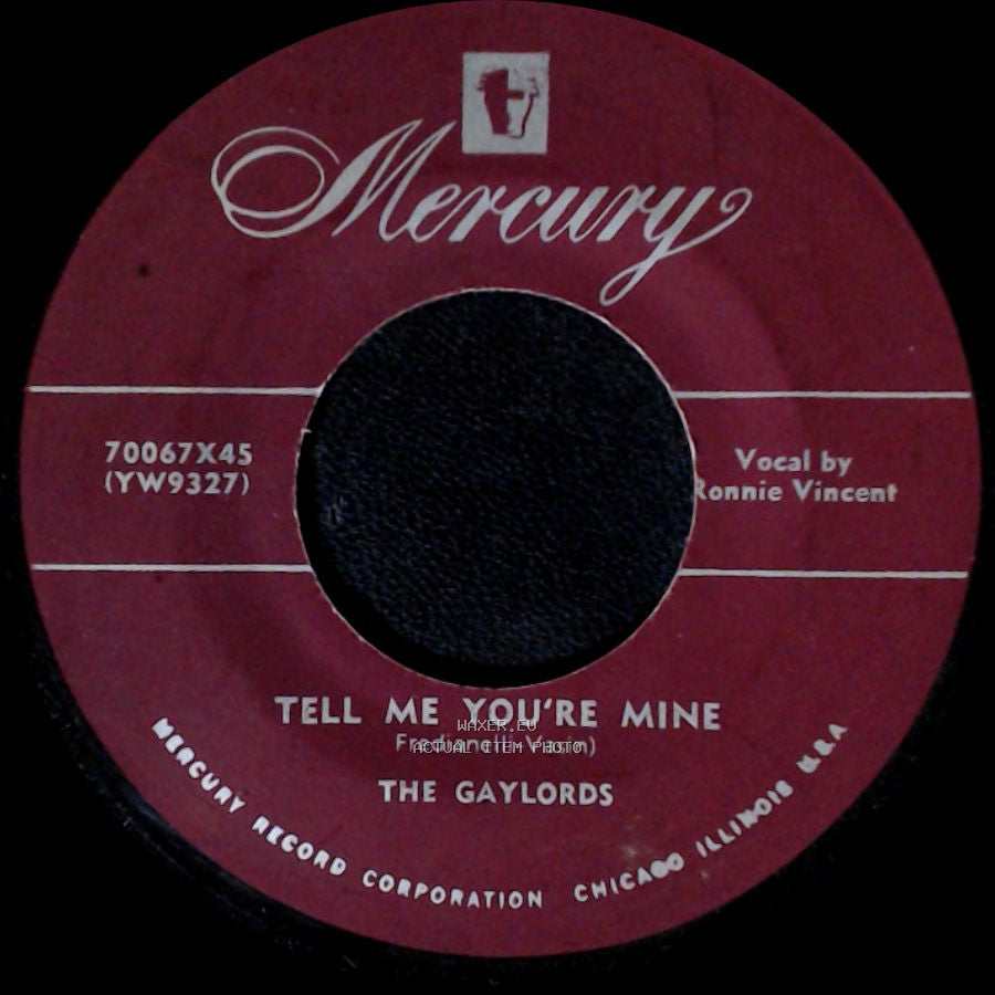 The Gaylords - Tell Me You're Mine / Aye Aye Aye side A