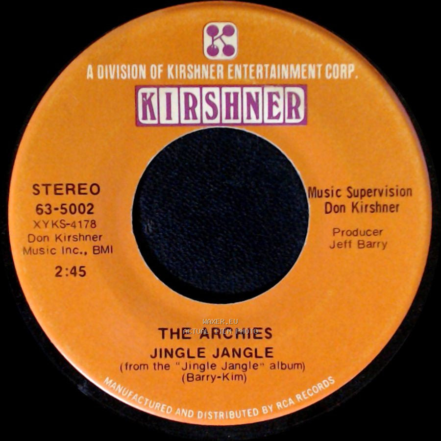The Archies - Justine / Jingle Jangle side B