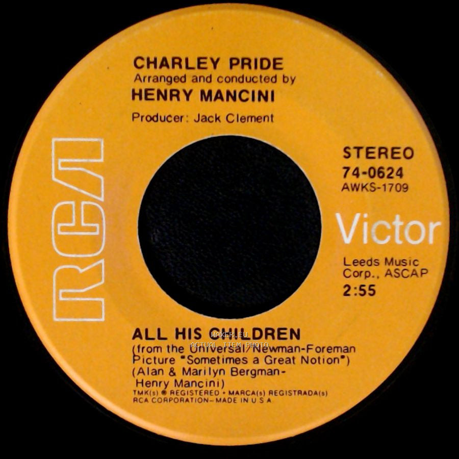 Charley Pride - You'll Still Be The One / All His Children side B