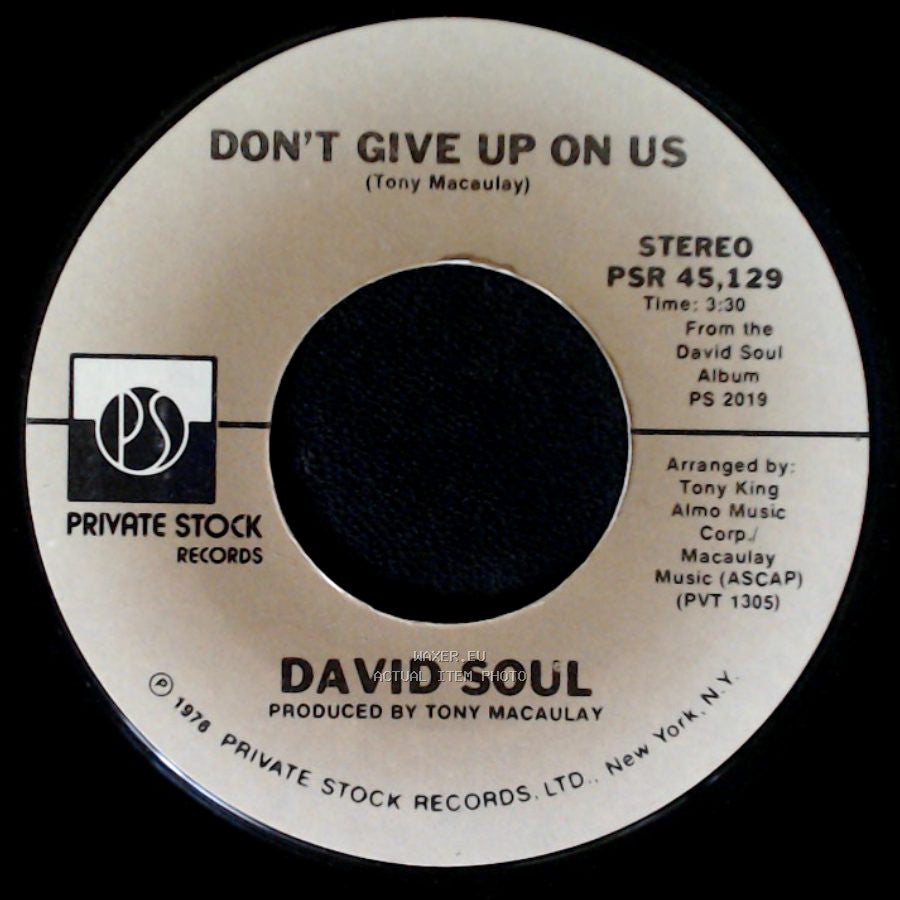 David Soul - Don't Give Up On Us / Black Bean Soup side A