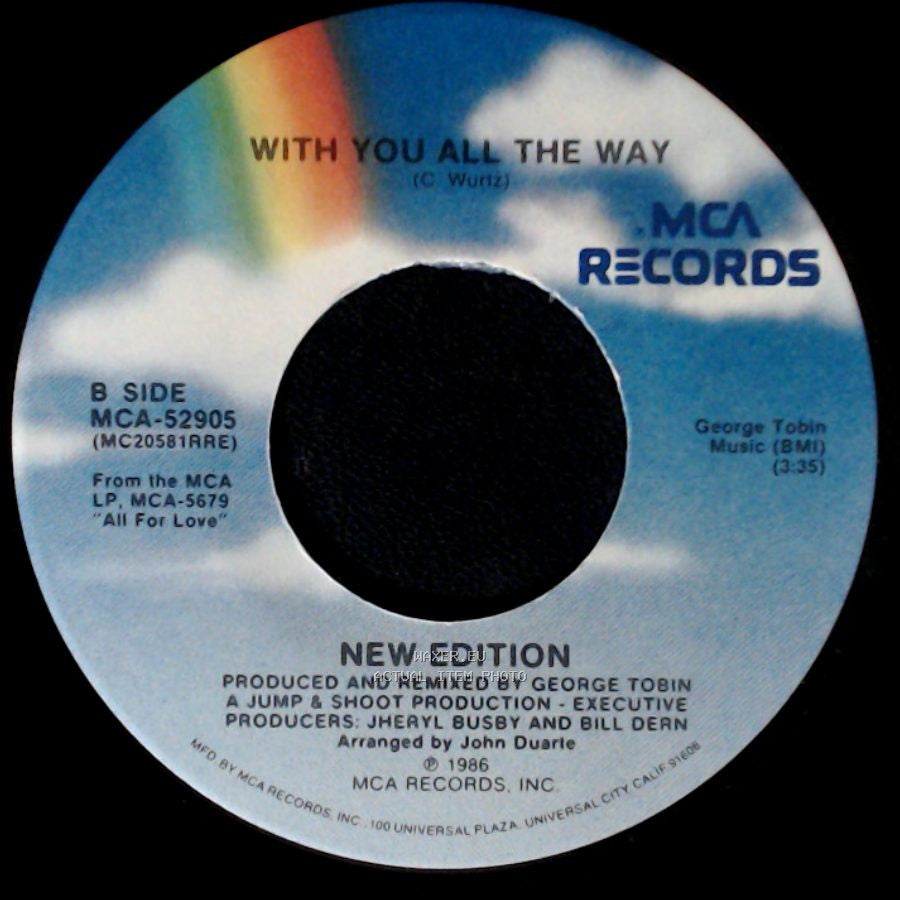 New Edition - Earth Angel / With You All The Way side B